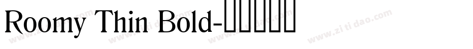 Roomy Thin Bold字体转换